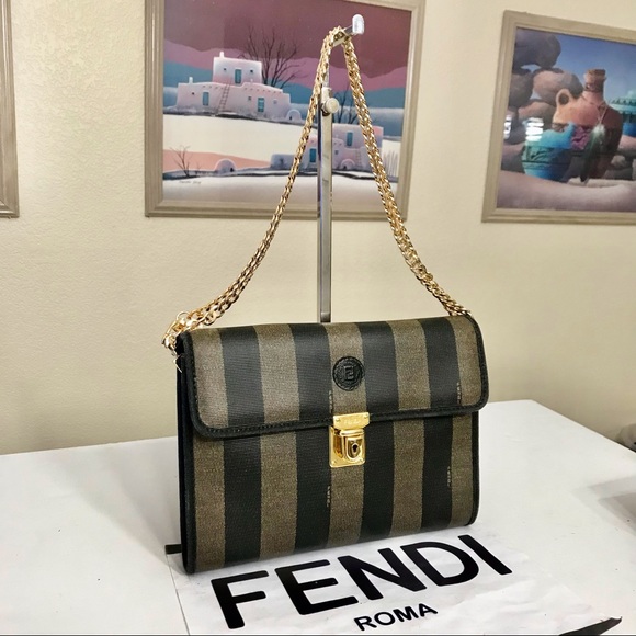 Fendi Handbags - 🌺FENDI Pequin Stripe Clutch/Crossbody/Shoulder Bag 💼